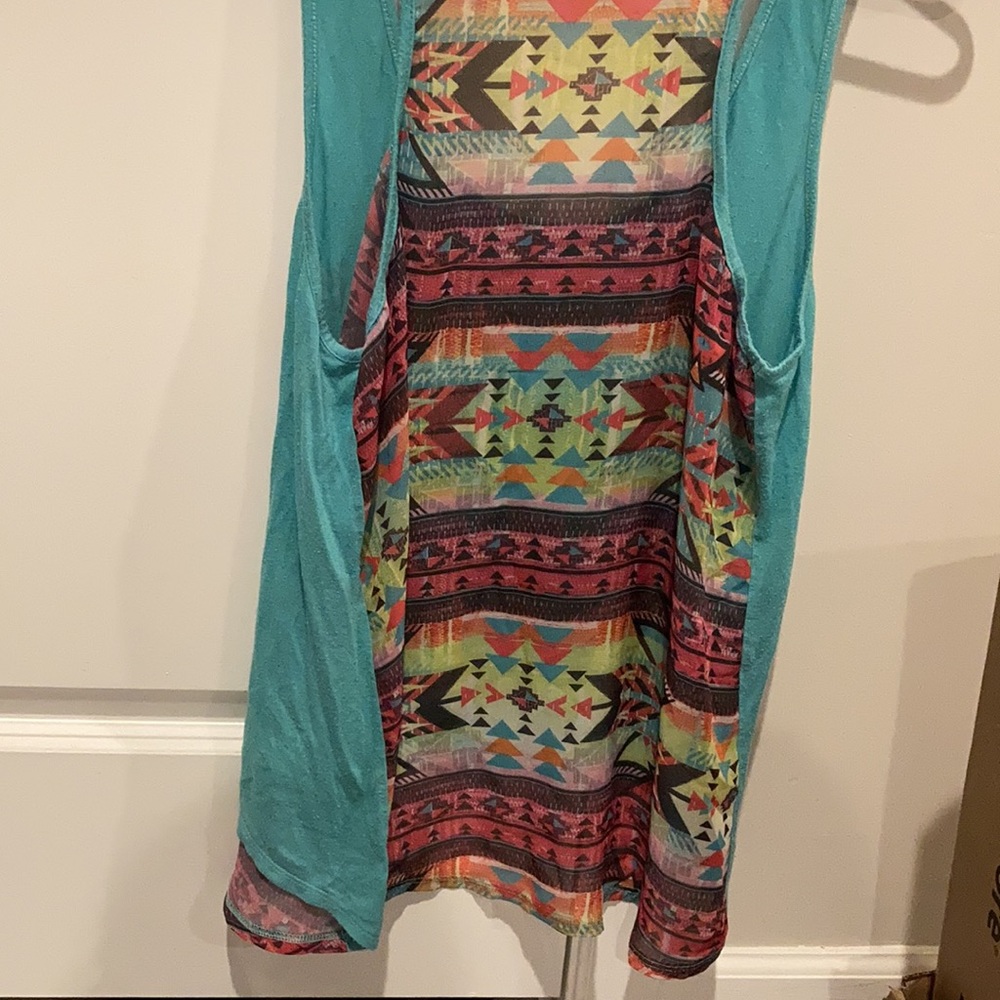 ❌SOLD on VINTED❌ - Iris & Navy Teal ELEPHANT 🐘 Tank Top - Picture 3 of 8